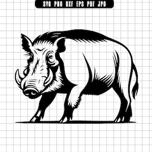 Wild Boar Svg, Wild Boar Png, Wild Boar Dxf, Wild Boar Eps, Wild Boar Pdf, Wild Boar Jpg, Wild Boar Cut File, Wild Boar Clipart
