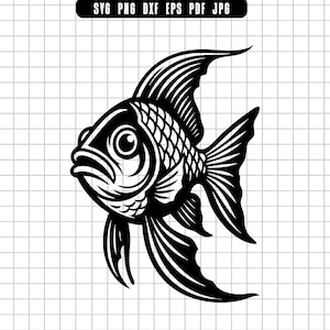 Peixe Svg, Peixe Dxf, Peixe PNG, Arquivo de Corte de Peixe, Clipart, Arquivo Digital, Arquivo SVG, Silhueta, Download Instantâneo