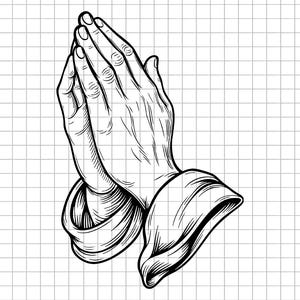 Praying Hands Svg, Prayer Hands Svg, Folded Hands Svg, Christian Svg, Religious Clipart, Prayer Clipart, Png Digital File