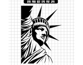 Statue Of Liberty Svg, Liberty Head Svg, Lady Liberty Svg, Usa Svg, American Icon Svg, Svg Cut File, Clipart, Instant Download