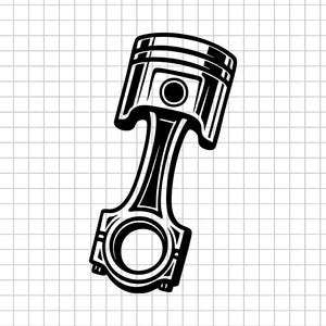 Piston Svg, Engine Piston Svg, Car Part Svg, Auto Engine Svg, Piston Clipart, Garage Svg, Piston Png, Piston Cut File