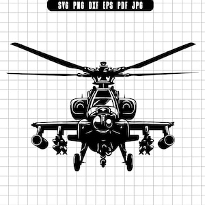 Helicóptero de ataque Svg, Aeronave militar Svg, Helicóptero de guerra Svg, Caça Svg, Helicóptero de combate Svg, Helicóptero do exército Svg