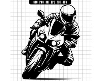 Motorcycle Svg, Biker Svg, Racing Svg, Motorcycle Png, Motorcycle Dxf, Motorcycle Eps, Motorcycle Pdf, Motorcycle Jpg, Cut File