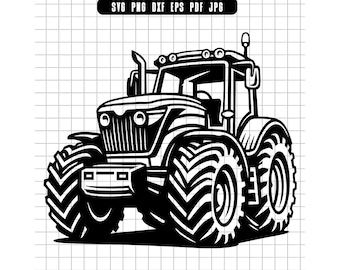 Trattore SVG, Trattore Agricolo SVG, Agricoltura SVG, File di Taglio Trattore, Clipart, Silhouette, PNG, DXF, EPS, PDF, Jpg