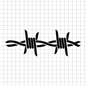 Barbed Wire SVG, Barbed Wire Clipart, Barbed Wire PNG, Barbed Wire DXF, Fence Svg, Wire Cut File, Tattoo Svg, Silhouette, Cricut File