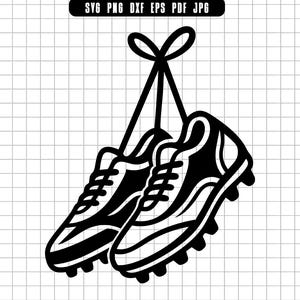 Hanging Cleats Svg, Football Cleats Svg, Sports Shoes Svg, Cleat Clipart Svg, Png, Cut File, Vector File, Instant Download