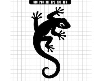 Gekko Svg, hagedis Svg, reptiel Svg, gekko silhouet Svg, hagedis Png, gekko Dxf, Clipart, Pdf, Eps, Jpg, gesneden bestand