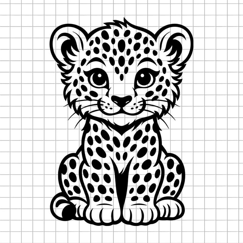 Cheetah Cat Art Pdf - Etsy UK