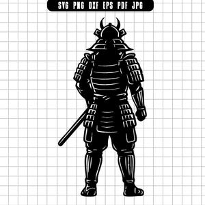 Samurai Svg, Japanese Warrior Svg, Samurai Dxf, Samurai Clipart, Bushido Svg, Samurai Sword Cut File, Samurai Armor Svg, Samurai Png
