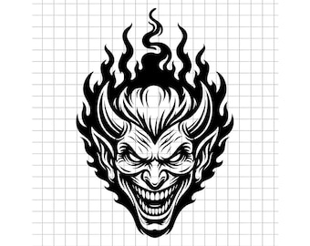 Devil Face SVG Bundle | 60 Demonic & Gothic Designs | Horror