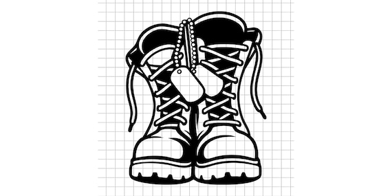 Military Boots Svg, Army Boots Svg, Combat Boots Svg, Soldier Boots Svg, Dog Tag Svg, Memorial Svg, Veteran Svg, Boots Png Svg