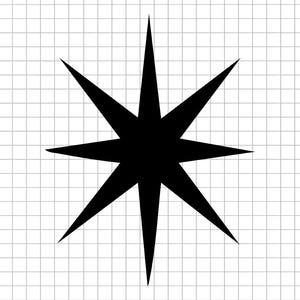 8 Pointed Star Svg, Compass Star Svg, Nautical Star Svg, Symbol Svg, Cut File, Silhouette, Clipart, Instant Download