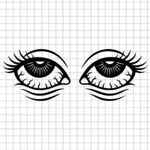 Eyes Svg, Eyelashes Svg, Woman Eyes Svg, Eye Clipart Svg, Realistic Eyes Svg, Digital File, Svg Cut File, Instant Download