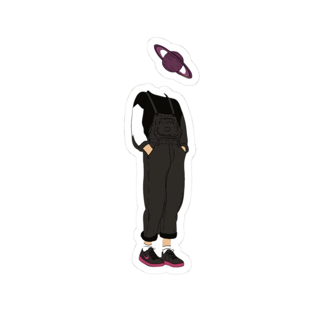 Overalls Sticker Headless Cosmonaut Overalls Kiss-cut Stickers | Space Planet ...