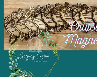 Custom Sea Turtle Cruise Magnets – Personalized with Ports, Dates, and Ship Name