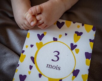 Baby milestone cards, Newborn gift, Baby gift