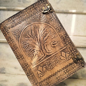 Handgemachtes 600 Seiten großes Baum des Lebens Leder Tagebuch, Schreib Leder Tagebuch, Traum Journal, Zauberbuch der Schatten Journal, Geschenk für Mama & Papa