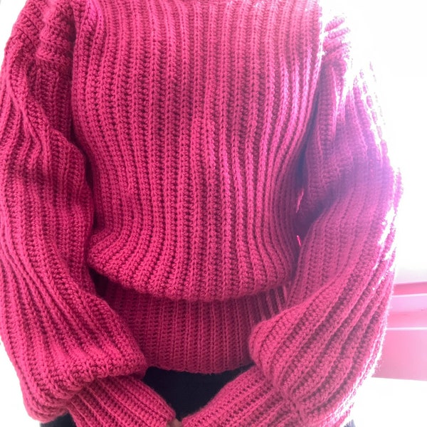 Easy cozy sweater size s/m beginner-friendly