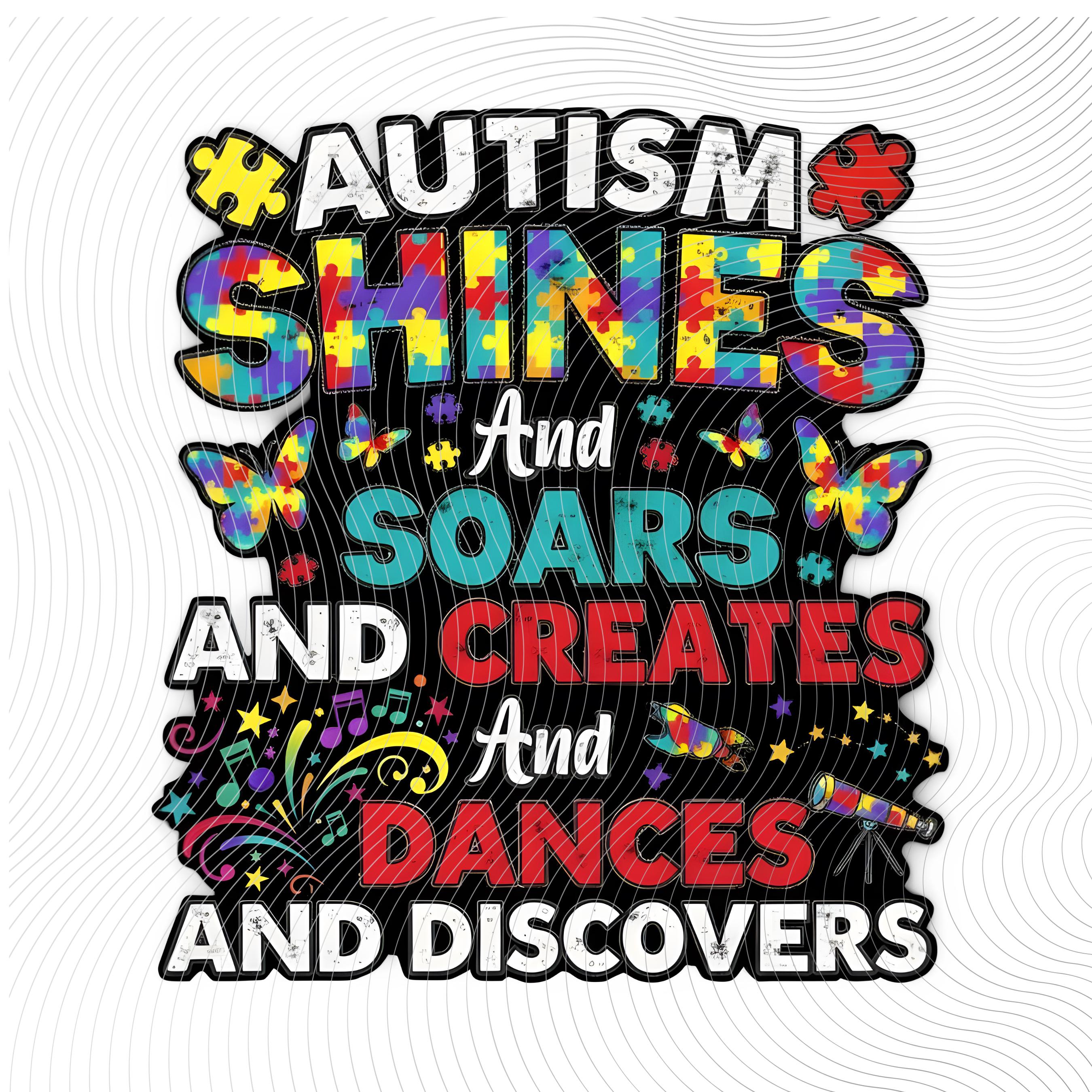 Autism Shines PNG, Inspirational Png, Awareness Png, Autism Support Png ...