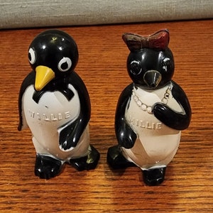 Kool Cigarettes Advertising Plastic Willie and Millie Salt and Pepper Shakers