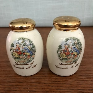 Souvenir Concord NH Jars Salt and Pepper Shakers