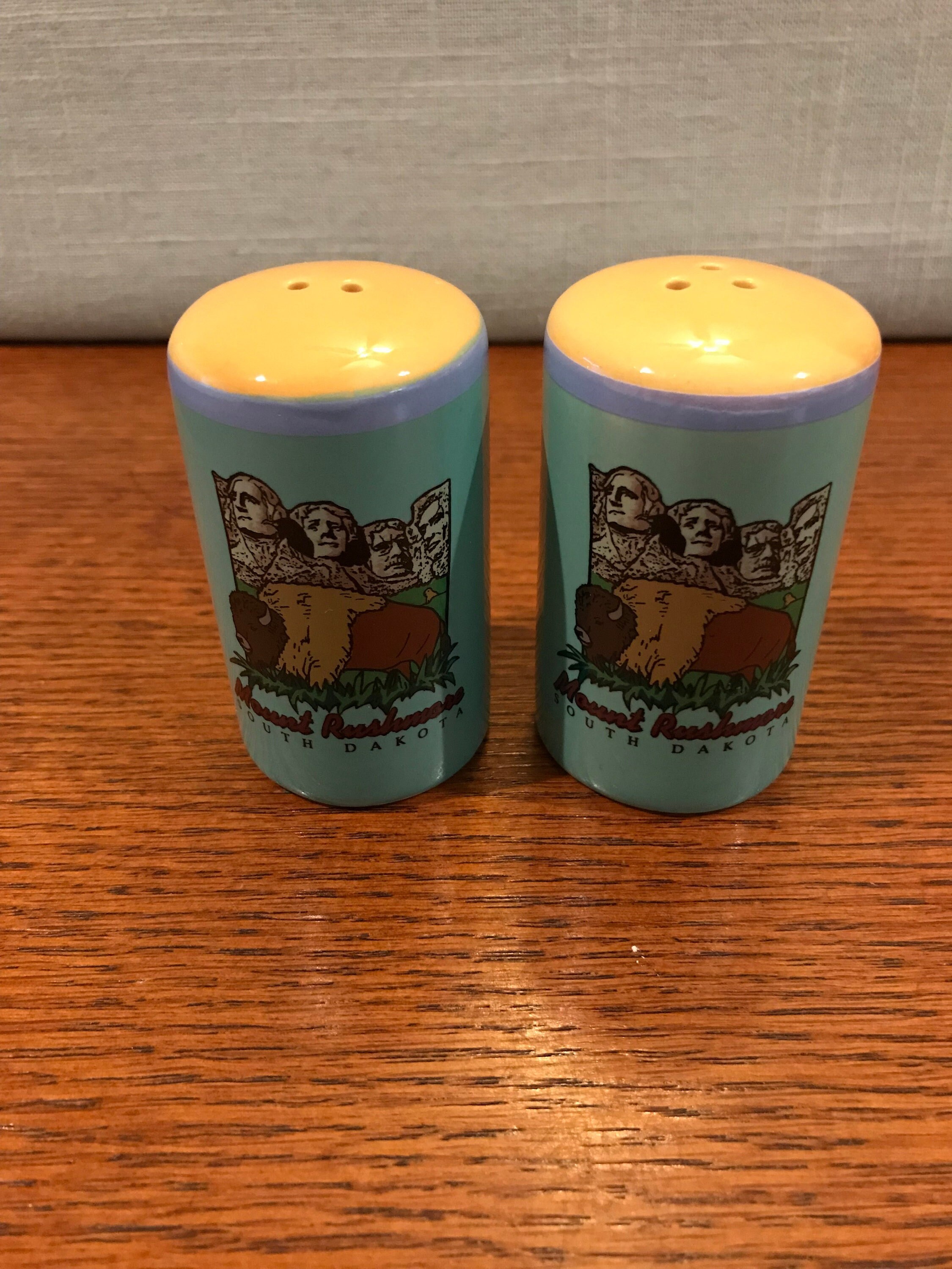 Souvenir Mount Rushmore Blue Salt and Pepper Shakers Etsy