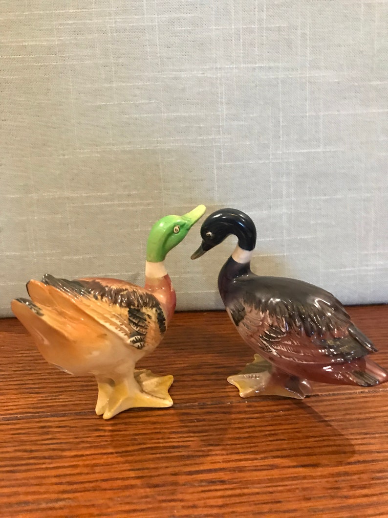 Ceramic Mallard Ducks Made in Japan Salt and Pepper Shakers Etsy