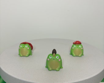 Grumpy Frog Figurine