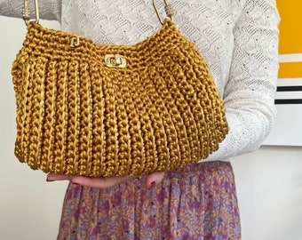 Luxe handgemaakte tas/ gehaakte tas / cadeau-ideeën / damestas / gehaakte tas / handgemaakte tas / schoudertas / handgebreide tas