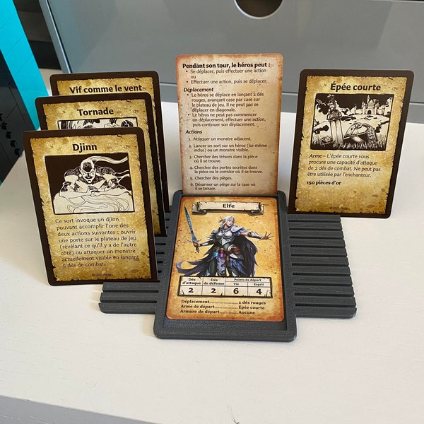 Dashboard for the game Hero Quest 2021 edition printed in 3D