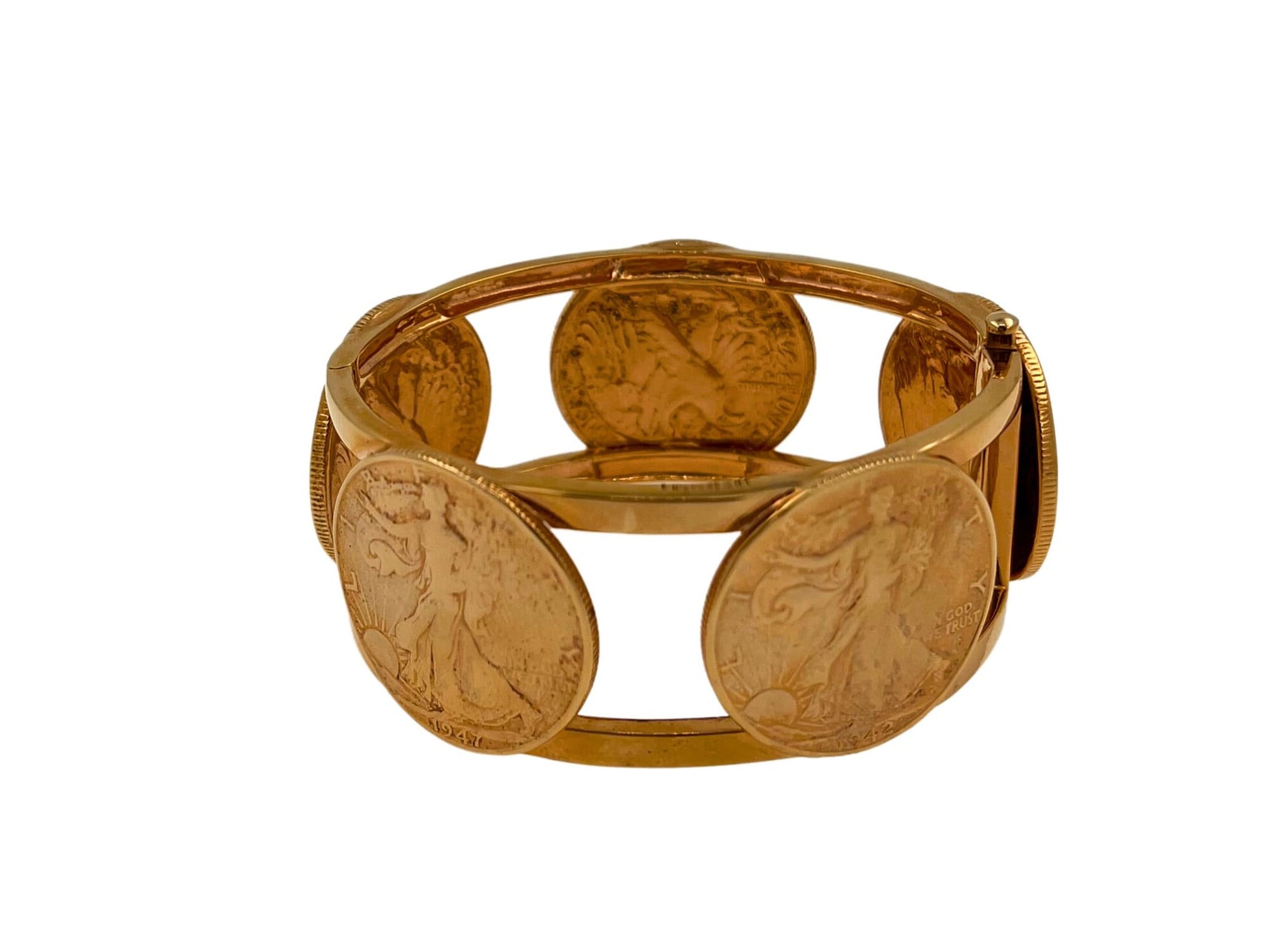 本物のヴィンテージアメリカドルコインローズゴールドヴェルメイユ