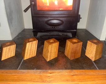 Handmade Angular Tea Light Candle Holder (Rustic) (Multiple Sizes)