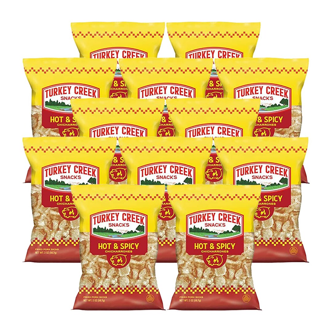 Turkey Creek America's Best HOT Pork Rinds 12bag Pack Etsy