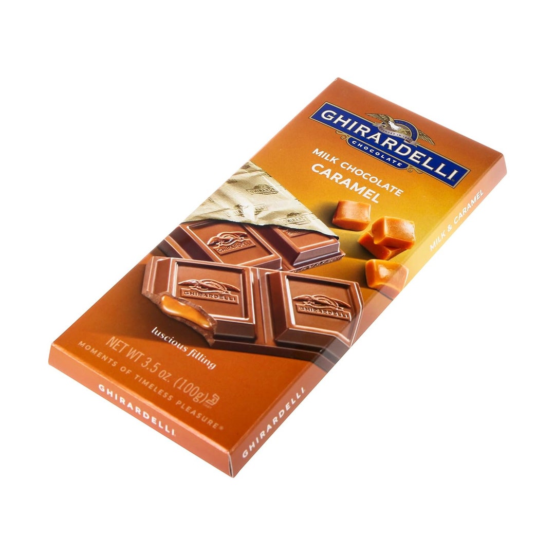 GHIRARDELLI Milk Chocolate Bar With Caramel Filling 3.5 OZ Bar Pack of
