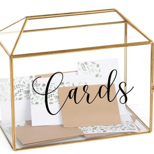 Card Box Decal | Personalized Wedding Decal | DIY Bride
