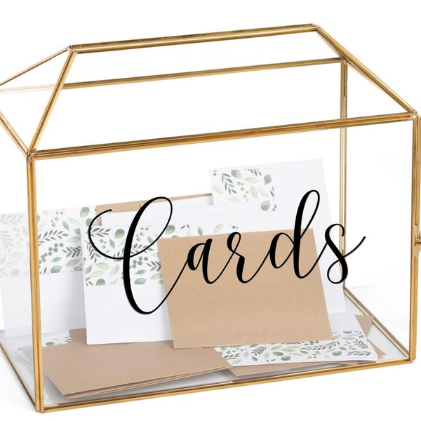 Card Box Decal | Personalized Wedding Decal | DIY Bride