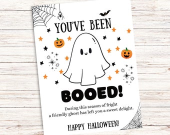 You Have Been Booed Printable, Instant Digital Download, You've Been Booed Halloween Sign For Work Office Coworker or Neighbor, Boo Game