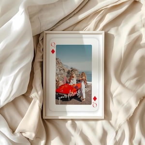 Benutzerdefinierte Spielkarte mit Textdruck, trendige Wandkunst, beste Freundin Geschenk für sie Benutzerdefinierte Foto Geschenkidee, beste Freundin Geschenk, Freundgeschenk