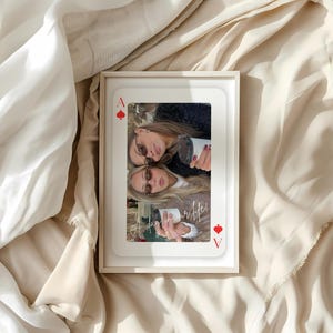 Benutzerdefinierte Spielkarte mit Textdruck, trendige Wandkunst, beste Freundin Geschenk für sie Benutzerdefinierte Foto Geschenkidee, beste Freundin Geschenk, Freundgeschenk