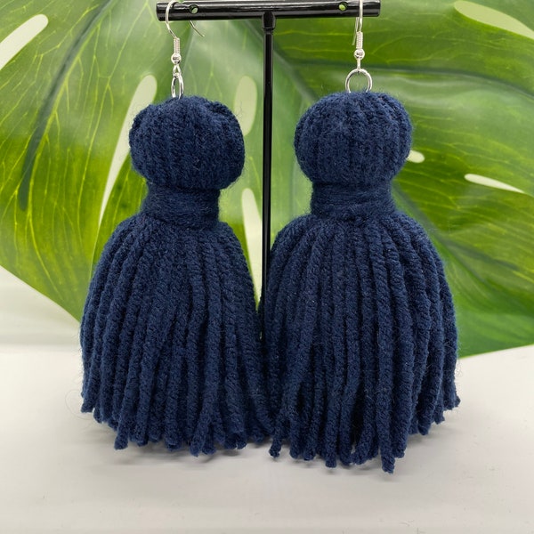 Navy Blue Tassels Etsy