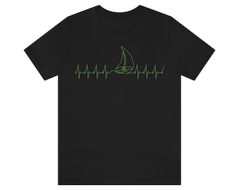 Sailing Heartbeat Shirt, Sailing is life, Sailing Gift, Sailor Gift, Sailboat shirt, Nautical Shirt, Boat Shirt, Sailing Shirt, Unisex Tee