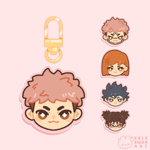 JJK Anime Chibi Sorcerers Keychain and Phone Charm  | Double-Sided Acrylic (1"-2")