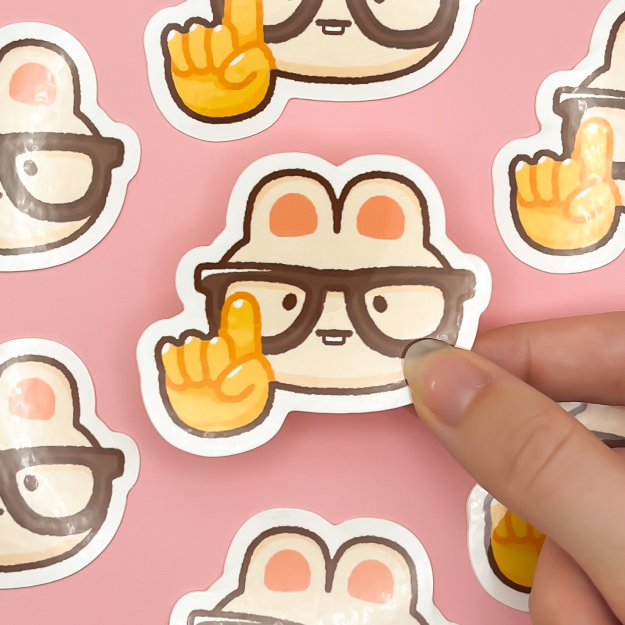Erm Actually Sticker Erm Actually Nerd Bunny Sticker | Waterproof Glossy Vinyl (2.5