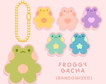 Froggy Gacha Random Acrylic Keychain | Double-Sided Kawaii Acrylic Charm | Blind Bag | 1.5&quot;