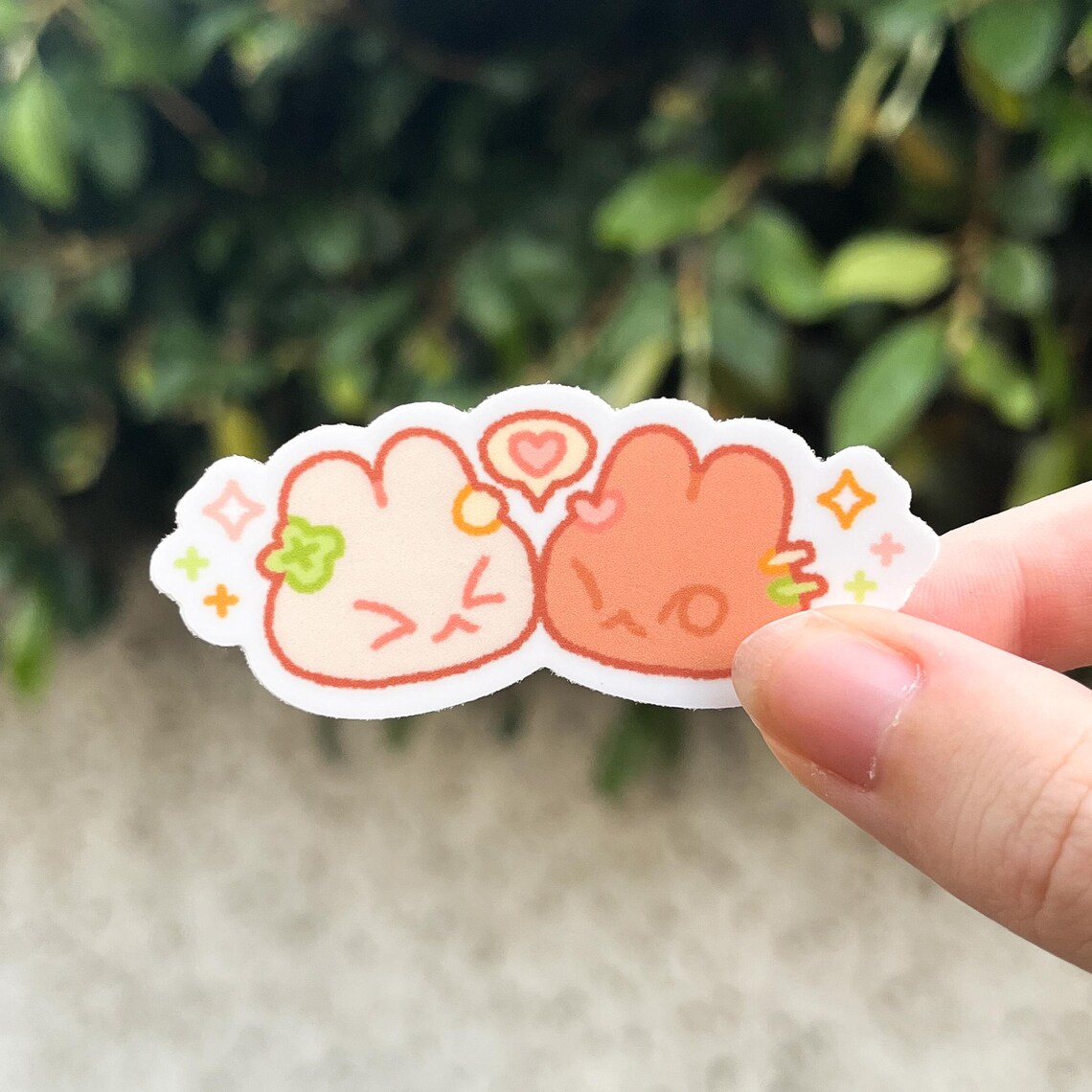 Bunny Pair Vinyl Sticker | Die-cut Matte Vinyl Sticker | 2.5” - Etsy