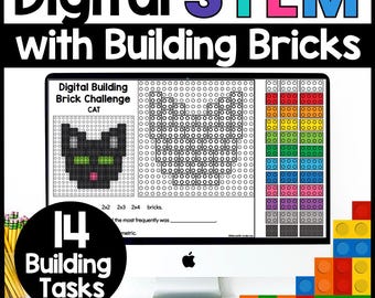 Actividad digital STEM de habilidades informáticas con bloques de construcción virtuales para Halloween en Makerspace Education