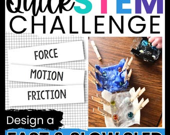 Desafío STEM de trineo: Fuerza y movimiento, actividad científica invernal con fricción, STEM práctico para educación en casa