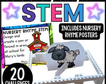 Actividades STEM con rimas infantiles y tareas de Makerspace