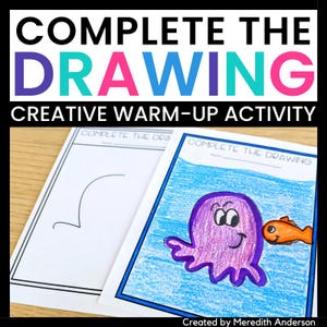 Creativiteitskunst en STEM-opwarmactiviteit maken de tekening compleet