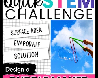 Desafío STEM: Diseña un fabricante de burbujas Actividad de día de campo STEM al aire libre de fin de año escolar